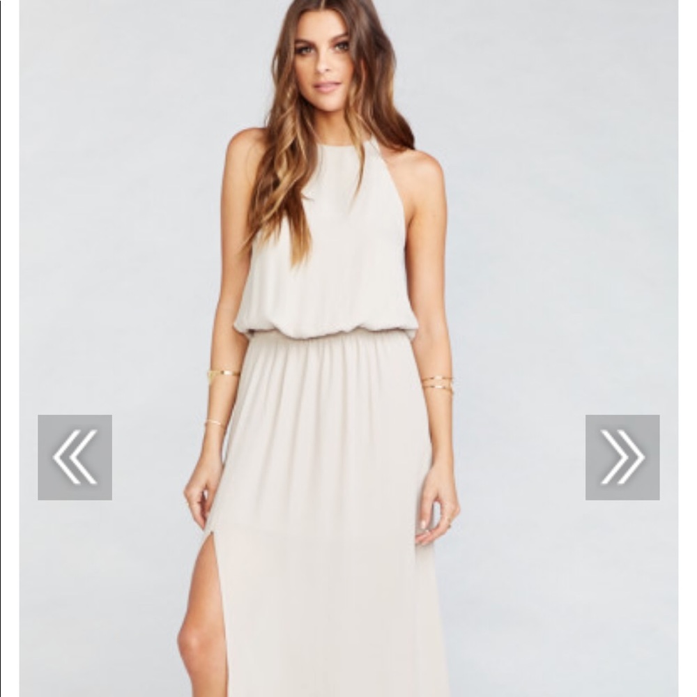 HEATHER HALTER DRESS ~ SHOW ME THE RING CRISP